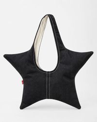 CR2219 Upcycled Denim Star-Shaped Shoulder Bags