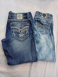 CR11791 Vintage Rock Revival Men’s Jeans