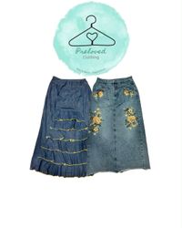 Y2K denim maxi skirts 15 pcs (200826-25)
