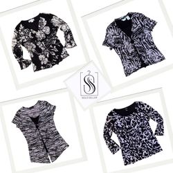 Y2K White & Black Mix Tops