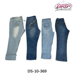 Pantalones Capri de Mezclilla Azul (DS-10-369)