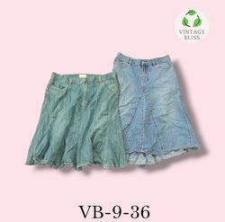 Y2K Vintage Denim Maxi Long Skirt Wholesale Bundle..