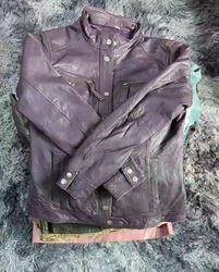 Vintage Zip-Up Leather Jacket