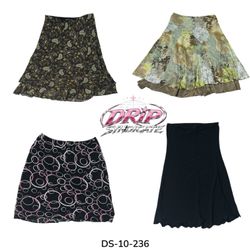 Jupes midi vintage à motifs et superposées (DS-10-..