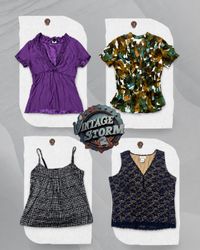 Y2K Grunge Poly Blouse