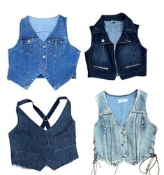 Y2K Denim waist Coat 10 pcs At 1395
