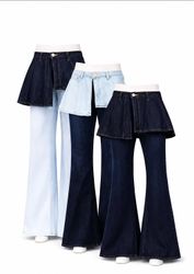 CR2061 Upcycled Layered Flare Denim