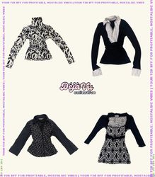Y2K Monochrome Duo Long Sleeves