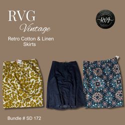Retro Cotton & Linen Skirts