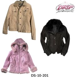 Faux Fur Trim Shearling Winter Coats (DS-10-201)