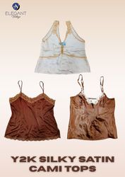 Y2K Silky Satin Cami  Tops - EV2333