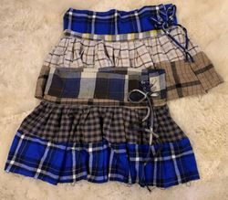 Jupes mini en flanelle Y2K revalorisées