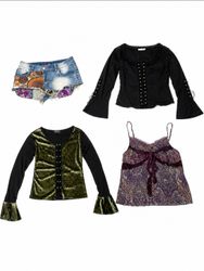 Vintage Y2K Tops & Denim Shorts