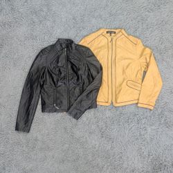 ***Y2K Zip-Up Jackets – Real & Faux Leather Collec..
