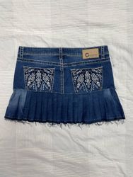 Upcycle U2k Style Denim Skirt (Dv-9-219)