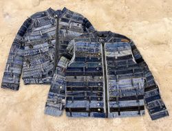 Upcycled Denim Belts Jacket
