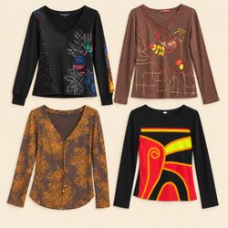 Y2K Artsy Grunge Long Sleeve Tops