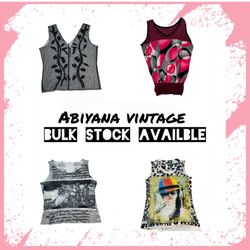 Y2K Mesh Tank Tops Bundle - Beaded Mesh, Abstract ..