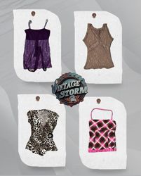 Y2K Grunge Poly Blouse