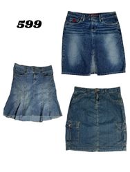 Denim midi skirts
