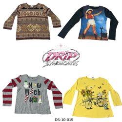 Trendy Y2K Printed Long Sleeve Retro Blouse (DS-10..