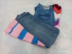 CR11738 Upcycled Flare Jeans