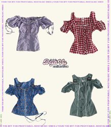 Y2K Vintage Milkmaid Tops