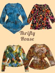 Y2K  Printed Blouses and Long Sleeve Tops(TH/910)