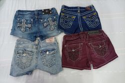 CR10576 Upcycled Mix Branded Kids’ Mini Denim Shor..