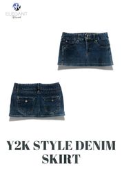 Upcycled Y2K Style Denim Skirts - EVR0245