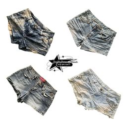 Y2k Paris, Hilton, Era, Girl, Denim, Short, B2F-08..