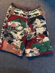 Upcycled Tapestry Shorts — 0028