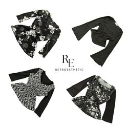 Y2K Gothic Vibes Printed Full Sleeve Tops RE-3733