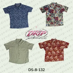 Men’s Hawaiian Shirt – Tropical Floral Print Short..