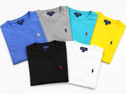 Camisetas de gola redonda premium da polo Ralph La..