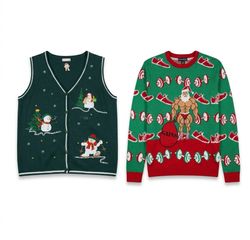 (FV-2567) Vintage style  Christmas Sweater Bundle ..