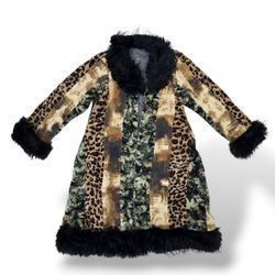 UPCYCLED PATCHWORK FUR LONG COAT
