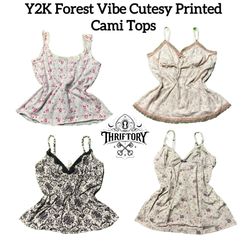 Y2K Forest Vibe Cutesy Printed Cami Tops TY-107