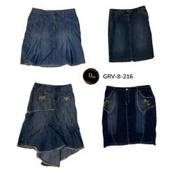 Women’s Button Front Denim Maxi Skirt – Premium Re..
