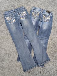 ***Y2K Embellished & Embroidered Flare Jeans – Ret..