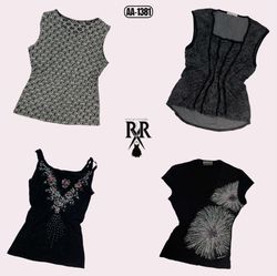 Y2K Black Gothic Mix Tops (AA-1381)
