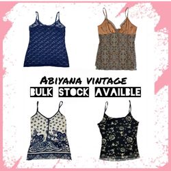 Y2K Cami Tops Bundle - Lace, Floral Mesh & Satin T..