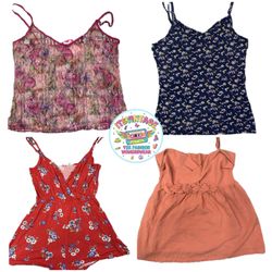 Vintage Y2K Floral Cami & Dress Bundle – 10pcs | V..