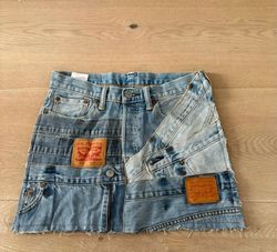 Up Cycled Levi’s Belted Skirt