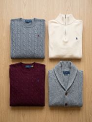Ralph Lauren Polo suéter com tranças e zíper 1/4