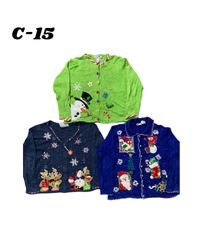 C#15 Vintage Holiday Christmas Cardigans / Sweater..