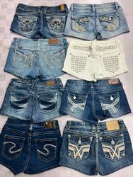 R721 Upcycled Ladies Embellished Sexy Shorts