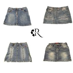 Y2K Unique Girl Denim Midi Skirt RW-2382