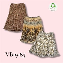 Y2K Brown Floral Poly Skirt Wholesale Bundle – Vin..