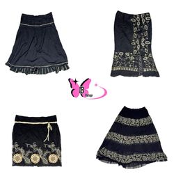 Midi and Maxi Skirts in Black (IB-024)